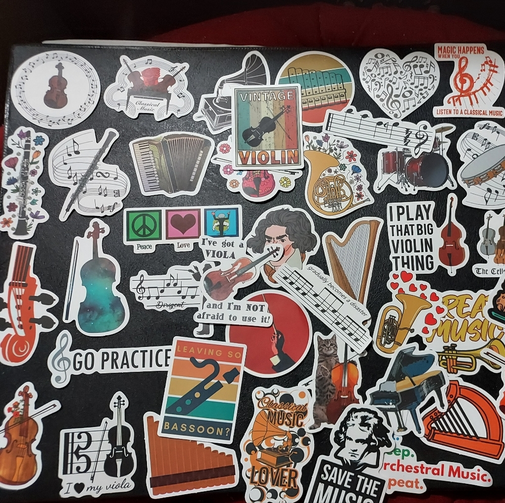 25 pcs. Music Stickers. Random. Scrapbooking, Journaling, Bottle, Celular, Books